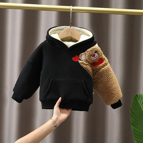 Winter boy plus velvet padded warm coat